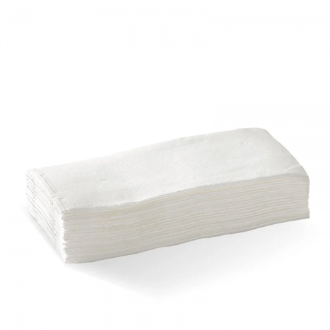 Biopak 2Ply 1/8 Fold Quilted Dinner Napkin White X 1000