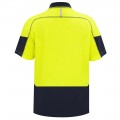 Polo Quick Dry Cotton Backed Yellow Navy Size