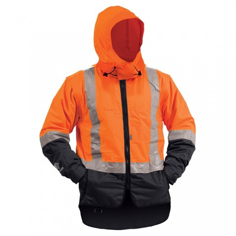 Jacket Stamina Day/Night Zip Off Sleeves Orange