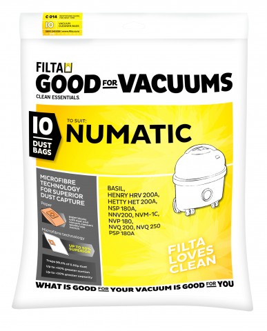 C014 Numatic 9 Litre Bags 1/C 10 Pack