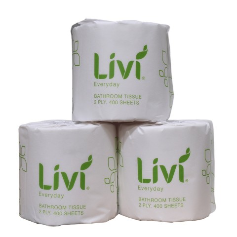 Livi Everyday 2Ply 400 Sheets X 48 Wrapped Rolls  - 7008