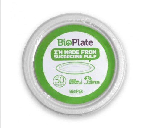 White Bioplates 25cm X50