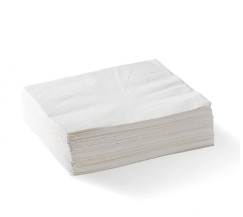 Biopak 2Ply 1/4 Fold White Napkin X2000